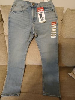 Mens jeans wrangler slim straight 28x30
