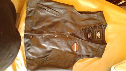 Men's Harley Davidson Leather Vest Xl