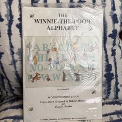 Vintage Counted Cross Stitch Kit Winnie The Pooh Alphabet Debbie Minton Disney