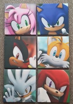 Sonic themed photo canvas 6set