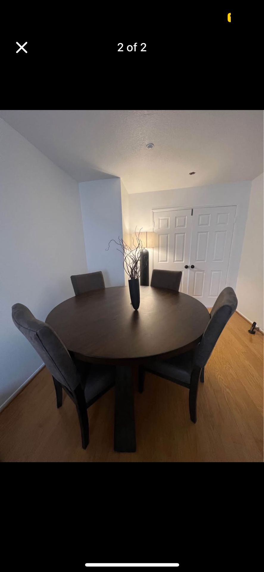 Dark Brown Dining Table For Four.
