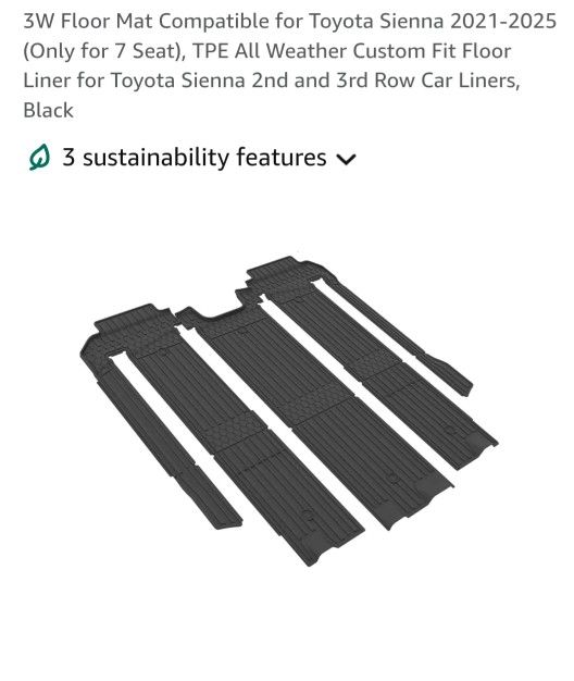 Toyota Sienna 2021-2025 Floor Mats Set