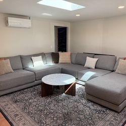 Crate & Barrel Gather 4 Piece Sectional (Gray)