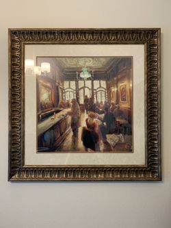 Framed art print : Berc Ketchian's "Green Lantern Bar