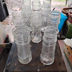 Lot Of 10 Vintage Red Lobster Glass Lighthouse's 
