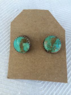 Vintage Turquoise & Sterling Earrings
