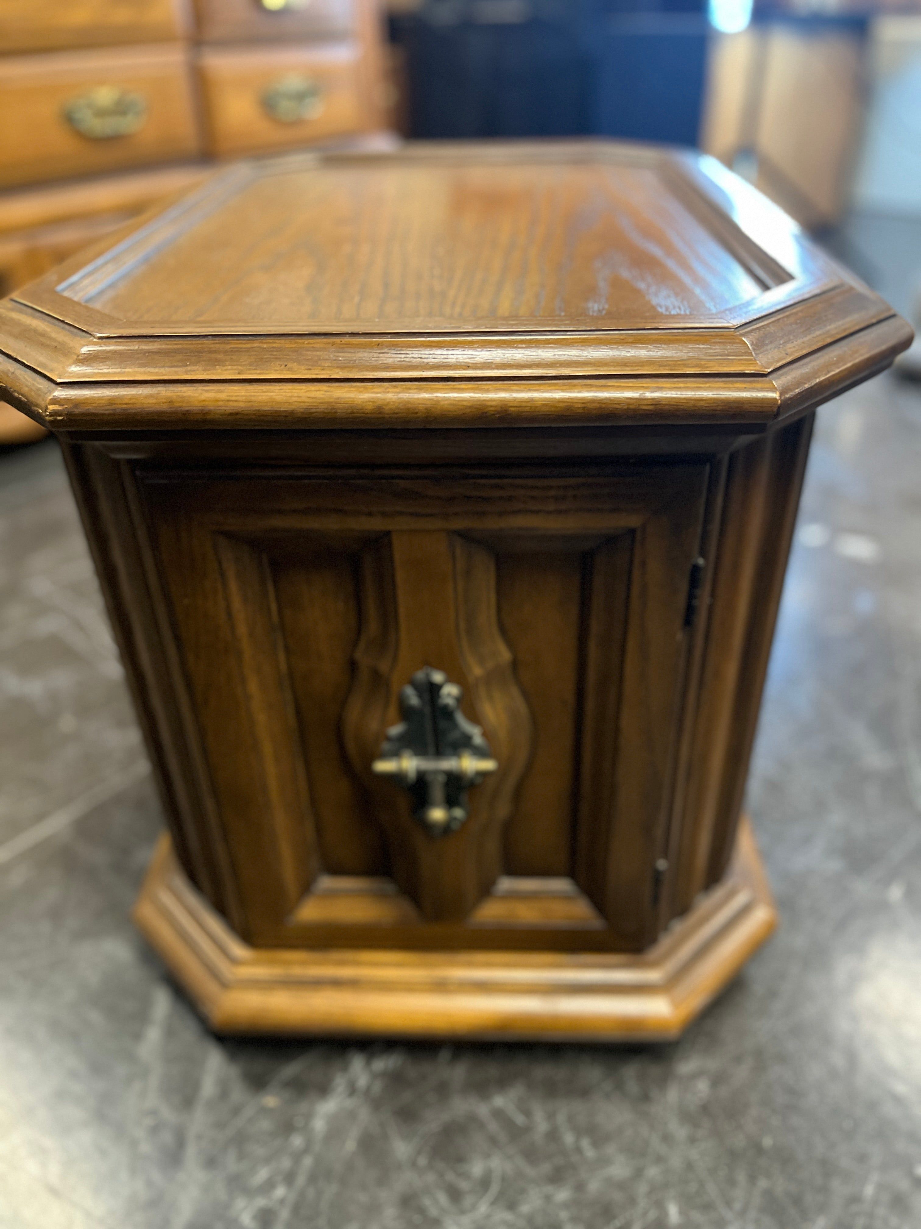 Large Square 2 Door End Table