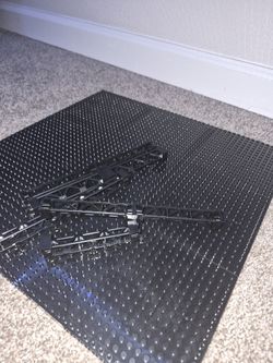 Black Lego Plates With Bar Supports