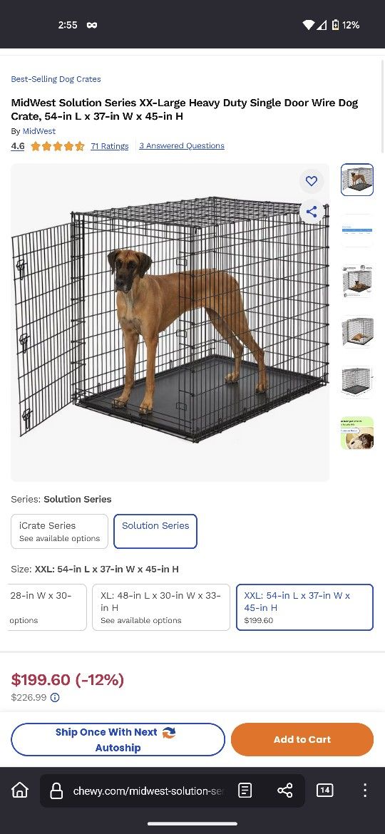 Midwest XXL Crate 54 X 37 X 45