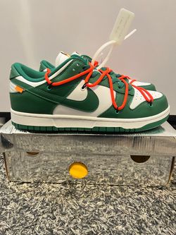 Nike SB Dunk Low Off-White Pine Green Mens Sneakers Size 12 Men