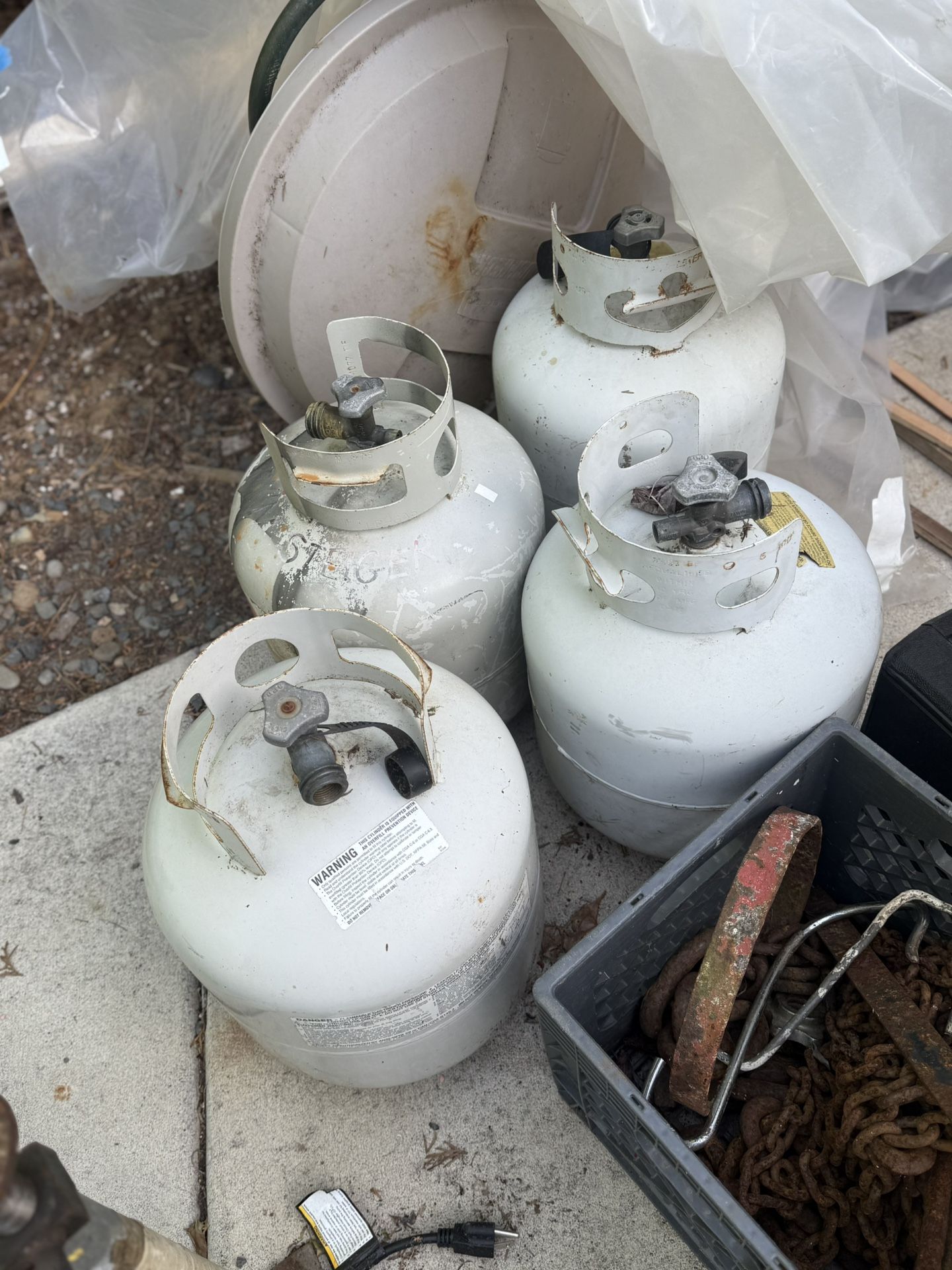For propane tanks. All work. Empty.