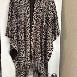 Leopard Poncho 