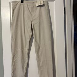 Soft Surroundings Slim-Sation  khaki straight leg pants. Size large.