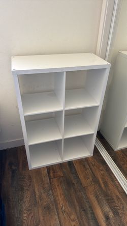 White 6-Cube Storage Shelving Unit