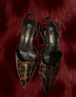 Boohoo Wide Fit Leopard Print heels