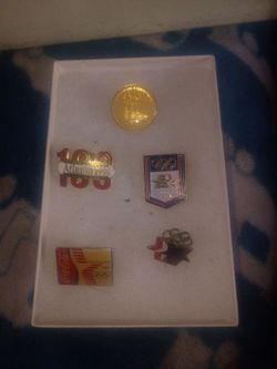 5 Various Olympics pins ( Coca-Cola as well)