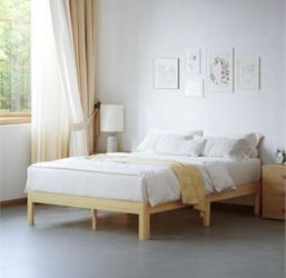 12 Inch Bamboo Wood Full size No Boxspring Needed
