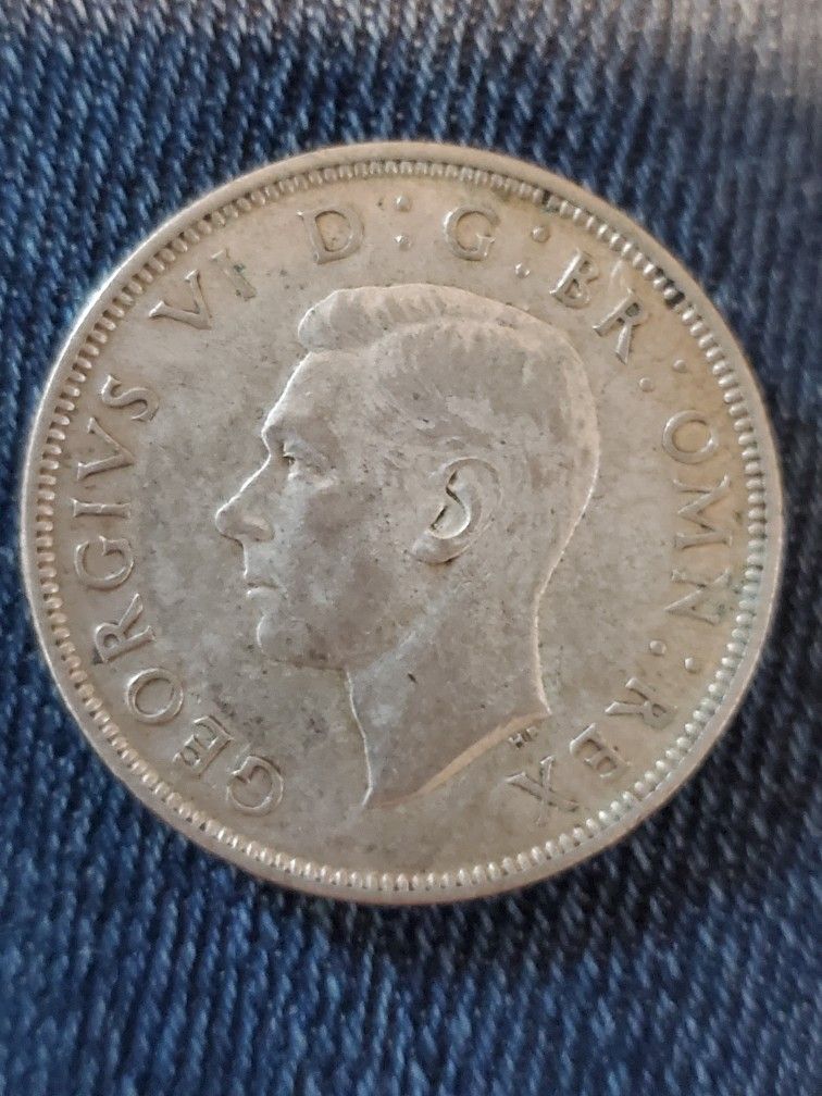 1943 Great Britian Two Shillings Silver Coin!