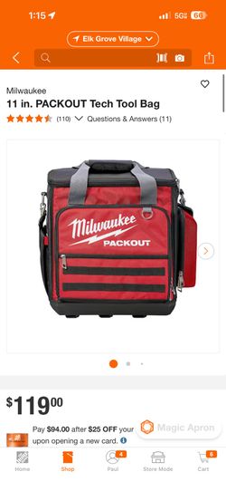 Milwaukee Packout Tech Bag SOLD OUT! Brand New