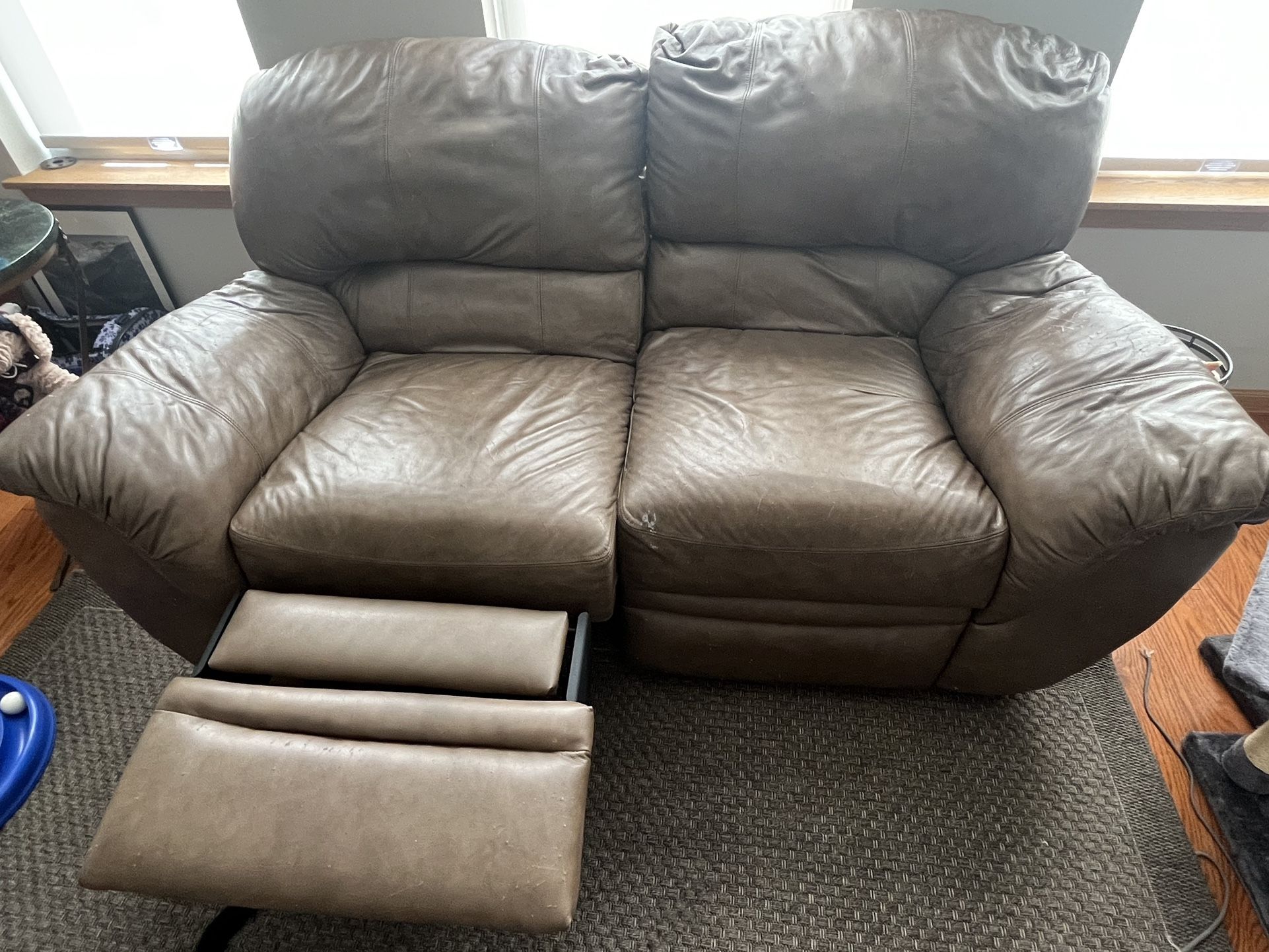 Leather Loveseat