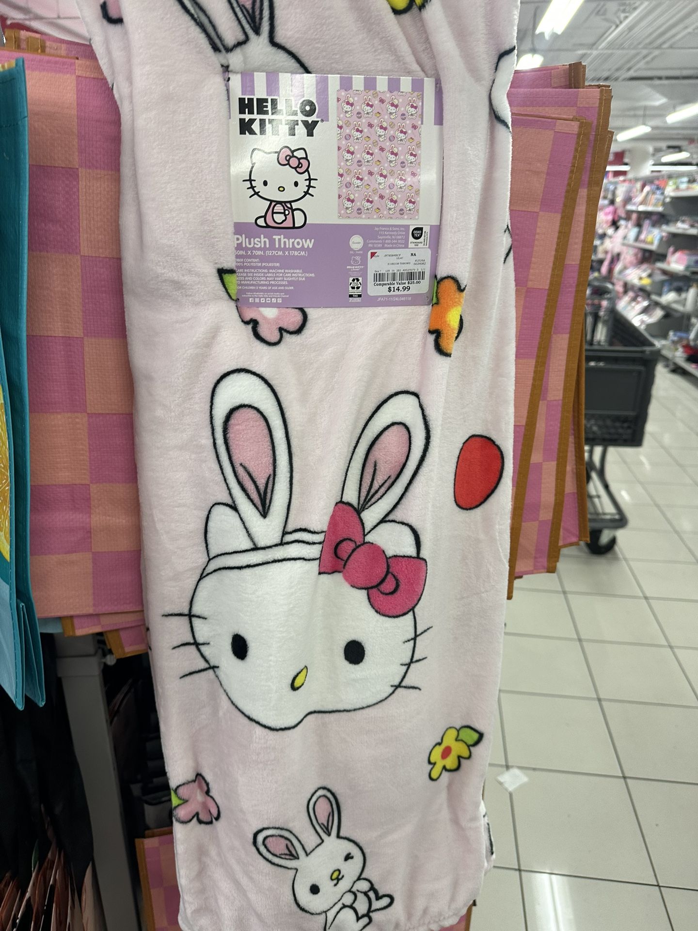Hello Kitty Easter Bunny Blanket