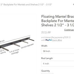 Mantel ( Floating mount - Sheppard)