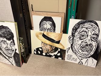 Hand paintings of old Musicians