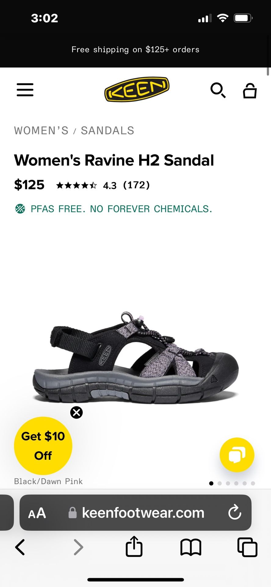Keen Women's Ravin H2 Sandal Size 7.5US