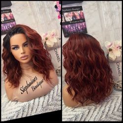 Human Hair Blended Lace Front wig 