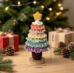 Mini Crochet Christmas Tree Decoration