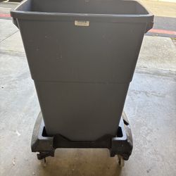 23 Gal Trash Can Garbage Can & Heavy Duty Trash Can Dolly 