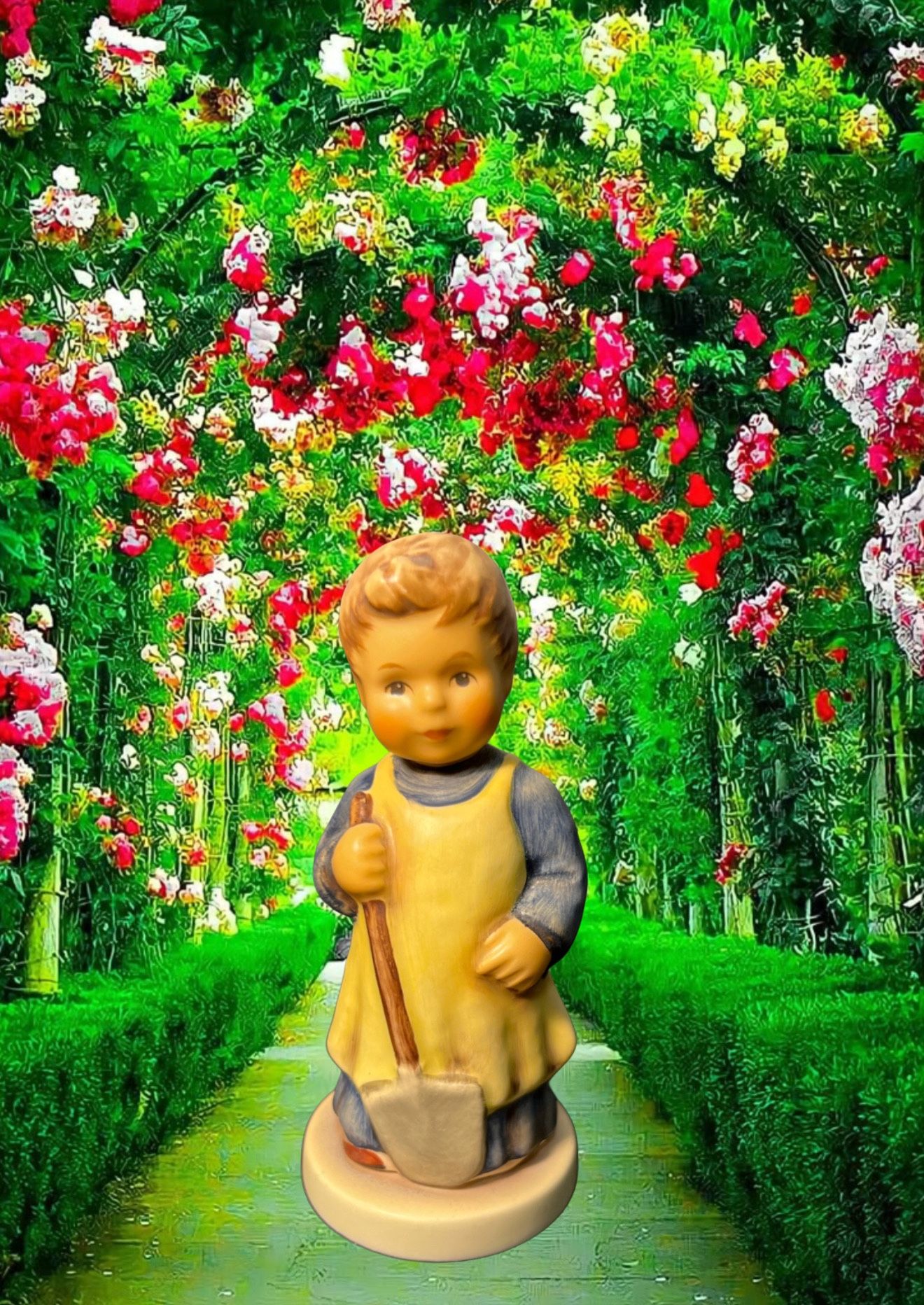 Hummel Goebel 1998 TMK-7 Garden Treasures Figurine HUM 727 Club Exclusive, 3.5” Box