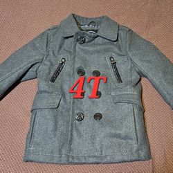 Urban Republic Wool Button-up Peacoat Jacket 4T