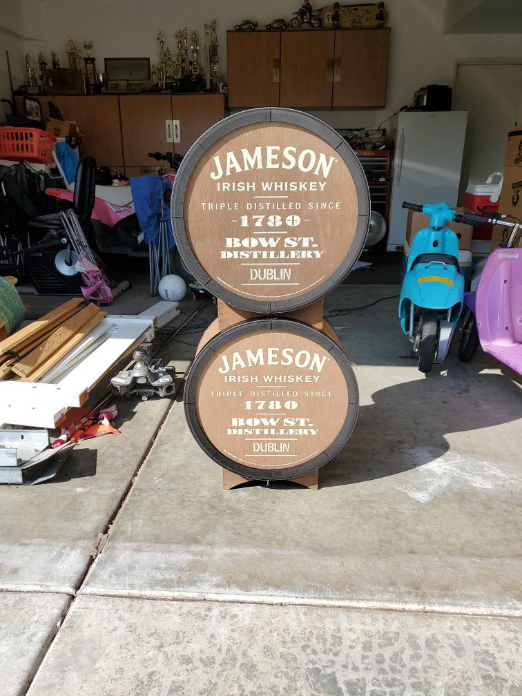 double stack Jamison Irish whiskey quarter barrels