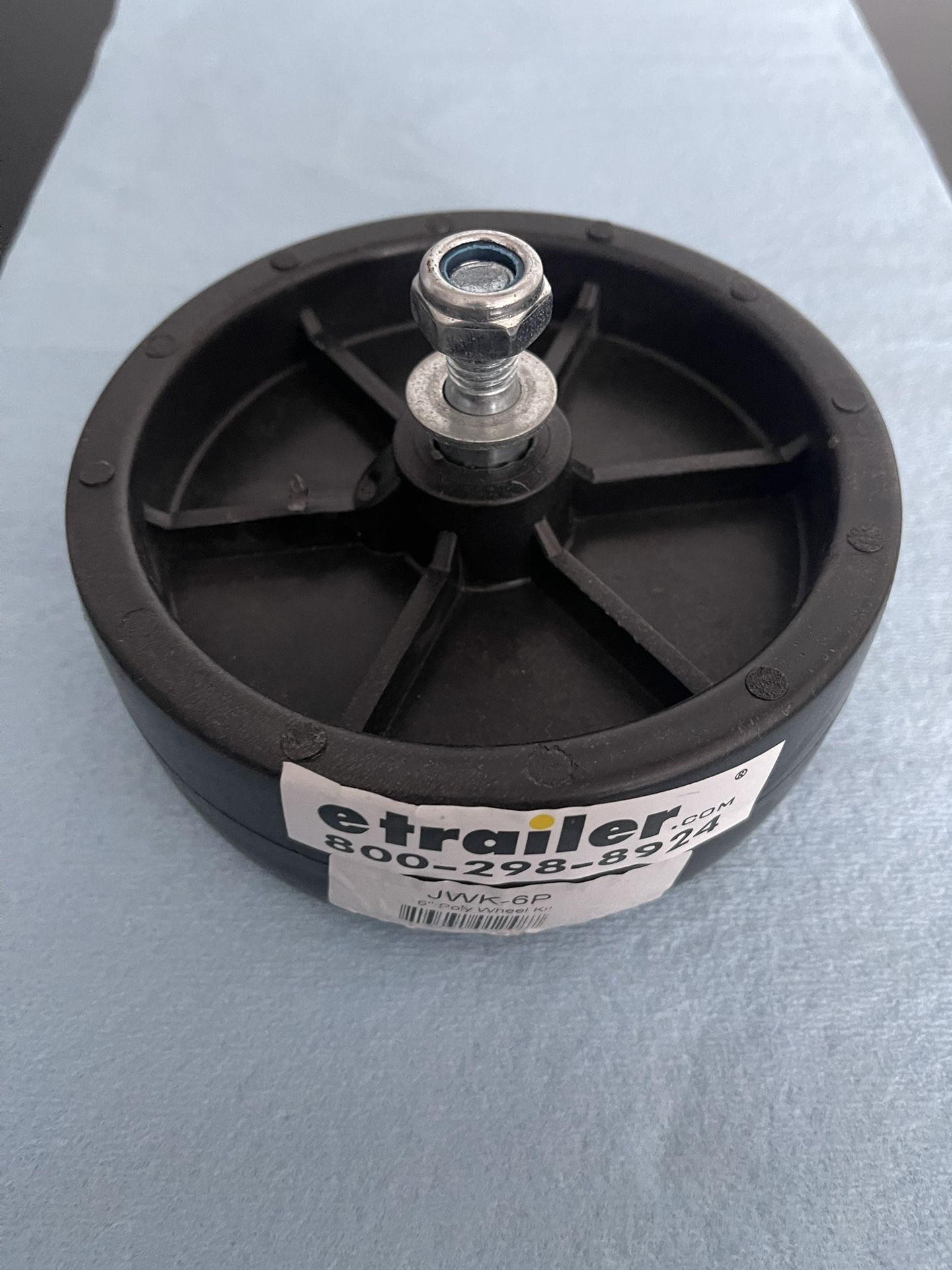 Removable, 6" Poly Caster Assembly for etrailer or Ram Marine Jacks - 1,000 and 1,200 los - New