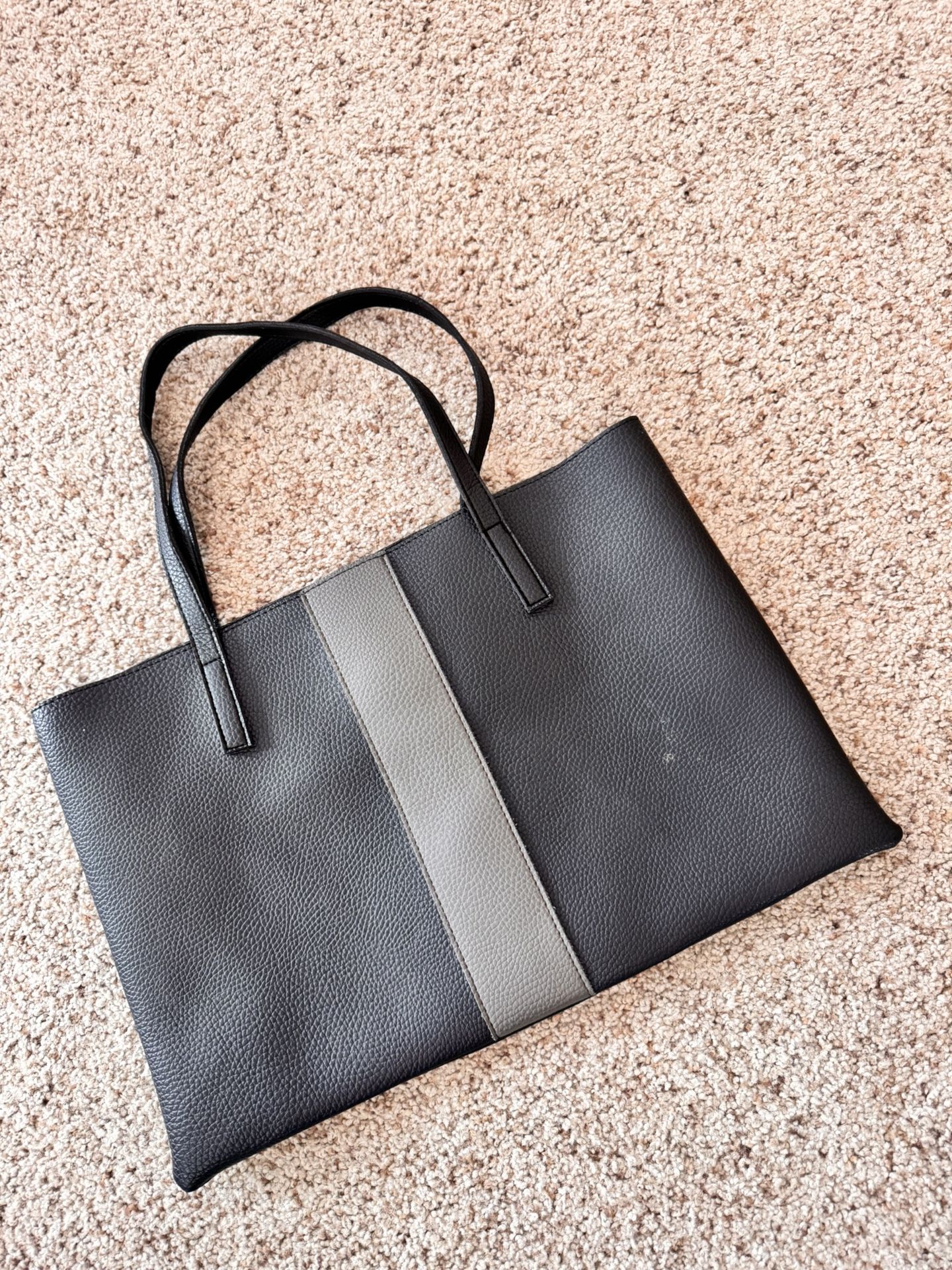 Vince Camuto textured black leather bag