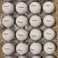 24 Like New Titleist Golf Balls As Pictured 