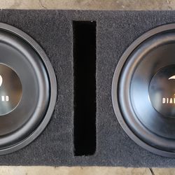 2 12" Diamond Sub Woofers plus box