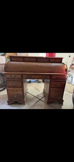 Oak Roll Top Desk