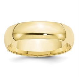 10K 6mm light weight comfort fit band size 11 ON ORDER ONLY