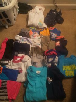 Baby boy clothes size range from 3 to 12 months