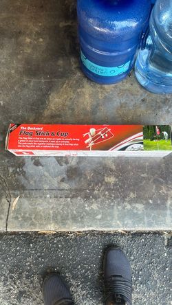 Golf flag stick and cup