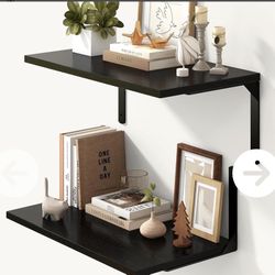 Fun Memories Floating Shelves Set of 2, Black
