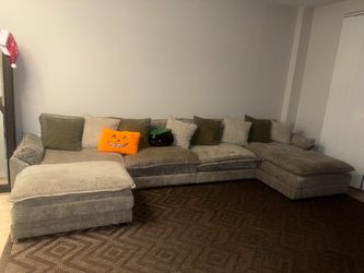 Sectional Sofa Modern Deep 3-Seat Sofa Couch