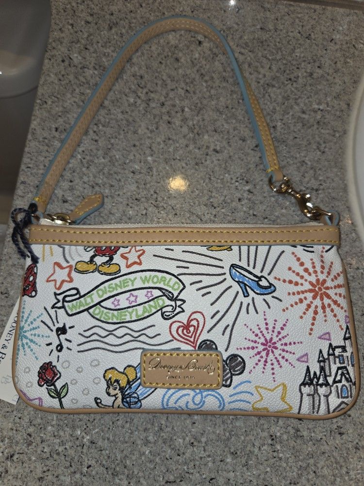 Disney Dooney And Bourke Sketch Large Wristlet