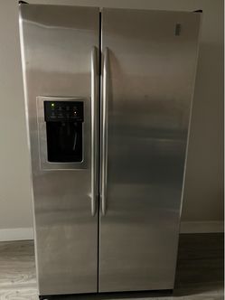 Stainless Steel Side-by-Side Refrigerator with Ice Maker