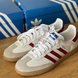 Adidas Sambas OG, Red, White  & Gum 9 & 9.5 