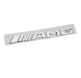 AMG Emblem SILVER CHROME Rear Trunk Lette+r 