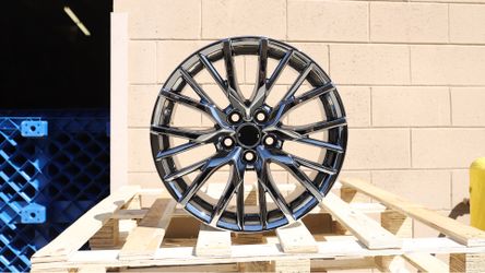 NEW SET 18 INCH LEXUS F SPORT STYLE BLACK CHROME WHEELS RIMS 18X8 +38 (5X114.3) CB: 60.1