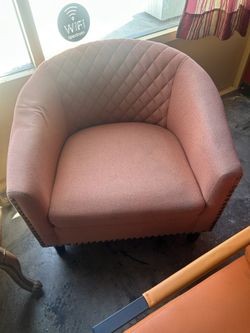 Two Twin Orange Chairs